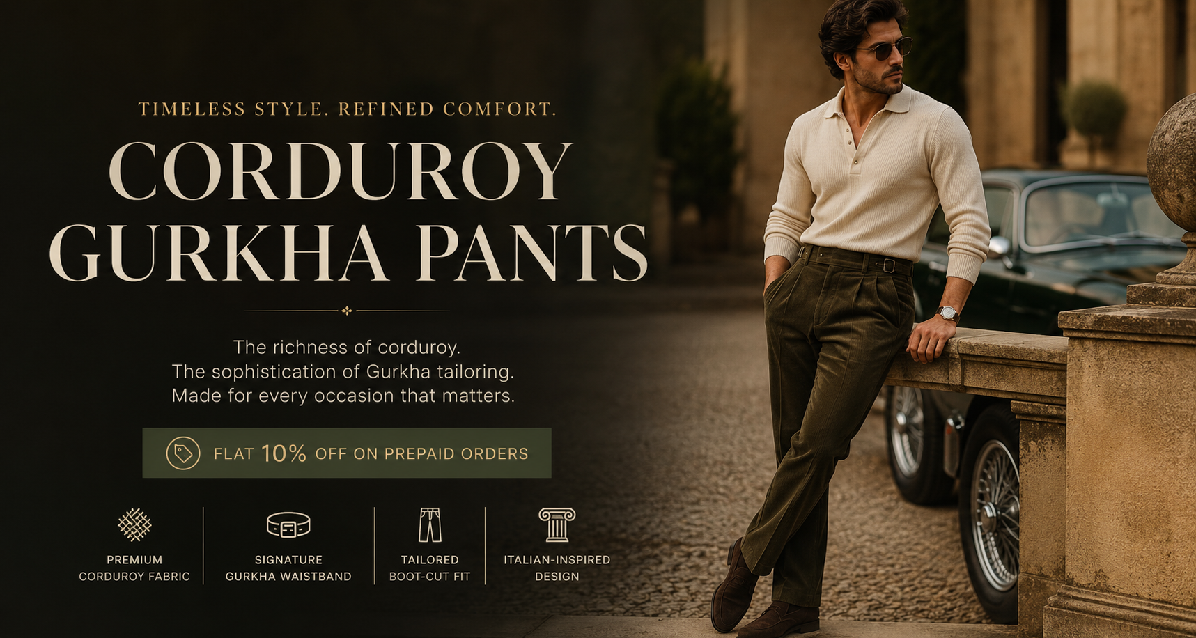 Corduroy Gurkha Trousers