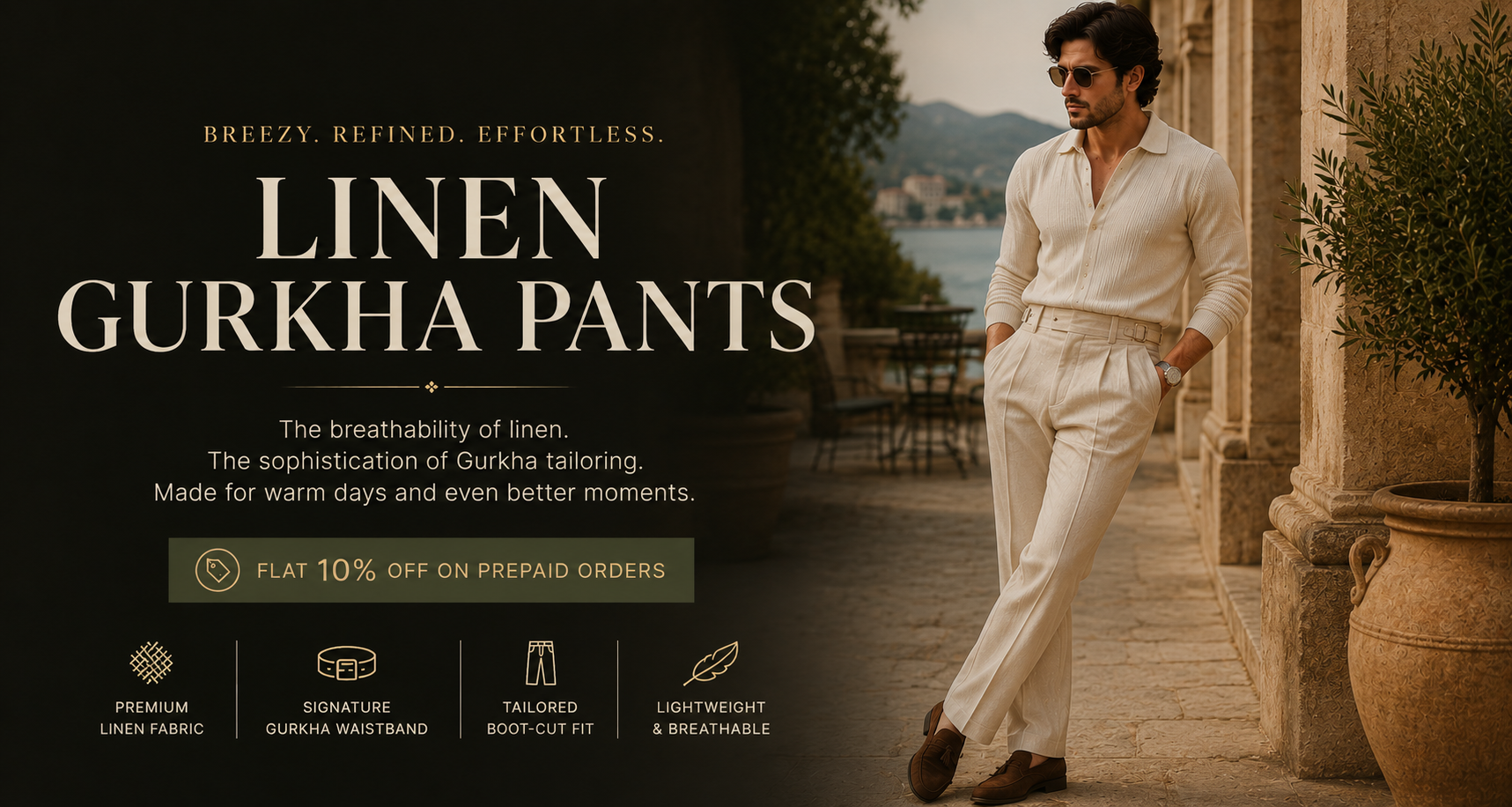 Linen Gurkha Trousers