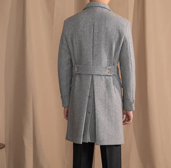 Kingsman Grey Double Breasted Over Coat by Italian Vega® (Winter Special)