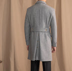 Kingsman Grey Double Breasted Over Coat by Italian Vega® (Winter Special)
