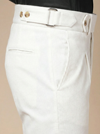 Snow White Corduroy Oxford Gurkha Pants | Boot Cut Fit by ITALIAN VEGA®