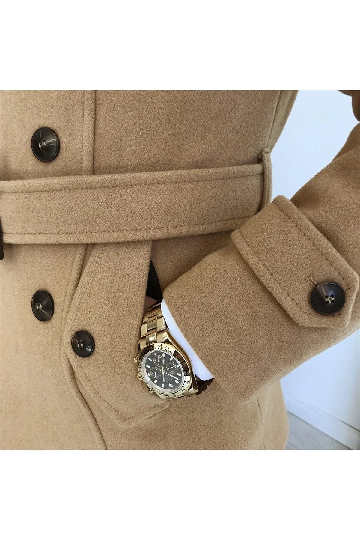 Arctic Camel Double Breasted Over Coat by ITALIAN VEGA® (Winter Special)