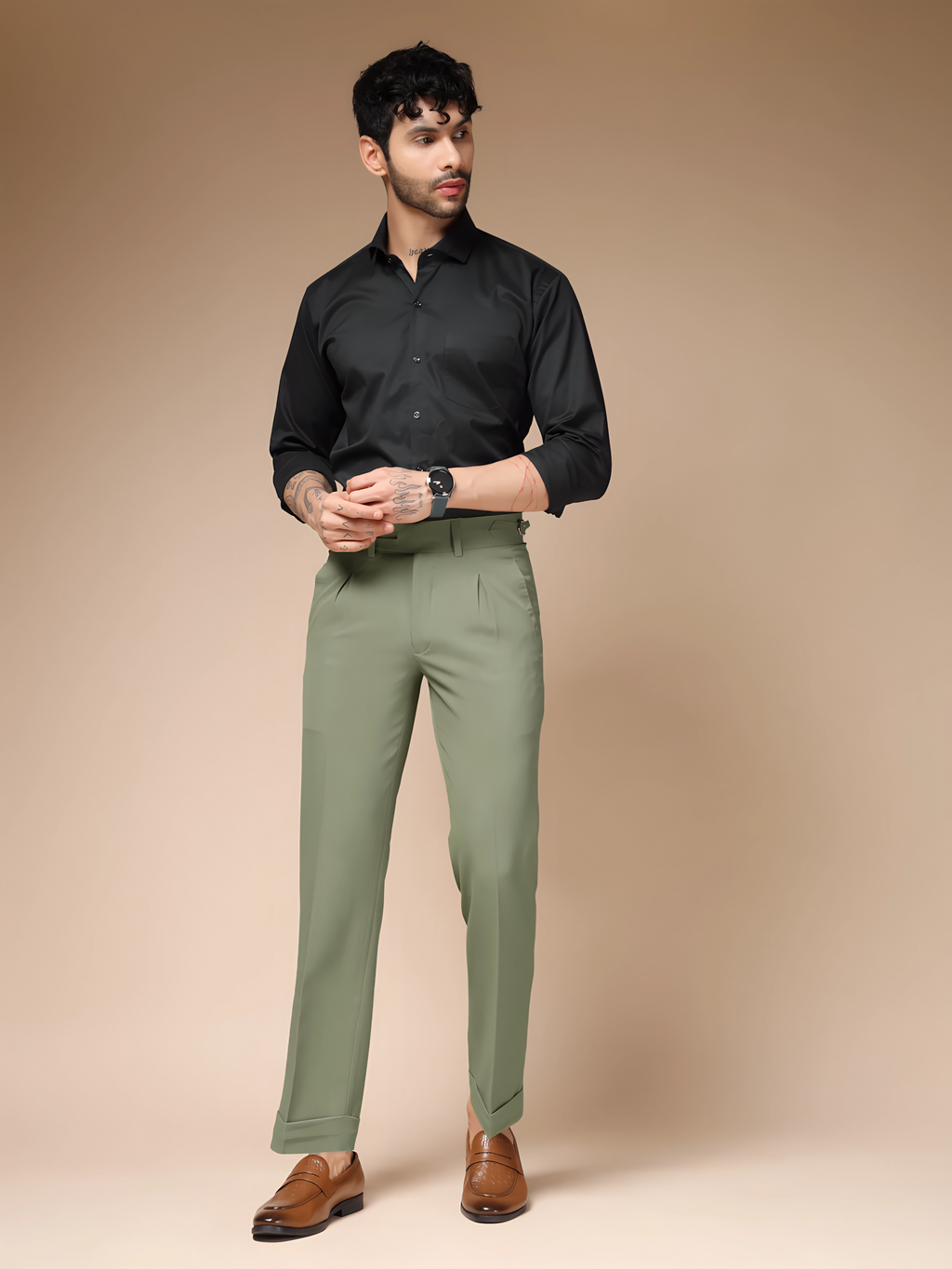 Pebble Double Buttoned GURKHA PANTS by ITALIAN VEGA®