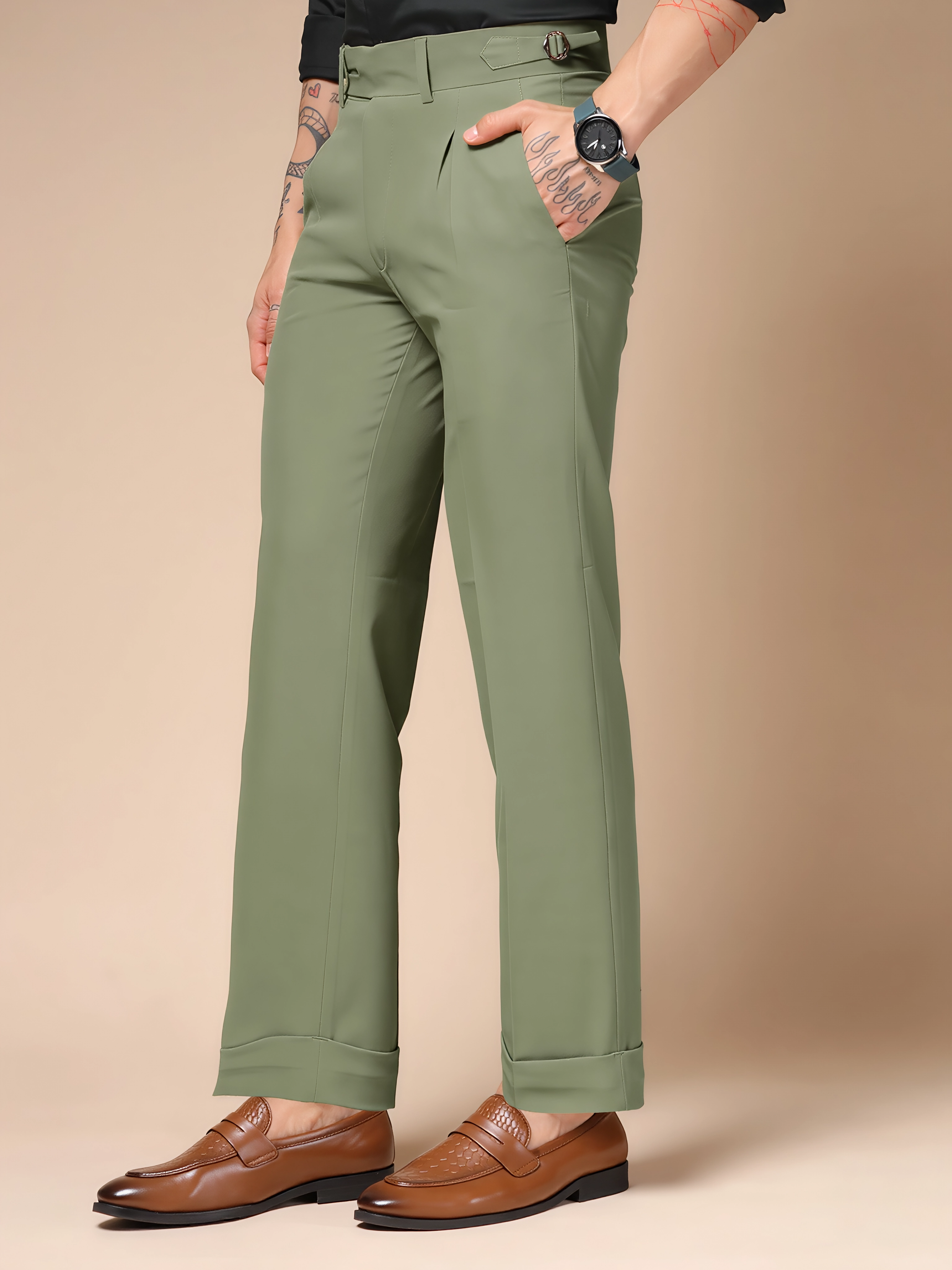 Pebble Double Buttoned GURKHA PANTS by ITALIAN VEGA®