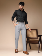 Ash Grey Double Buttoned GURKHA PANTS by ITALIANVEGA®
