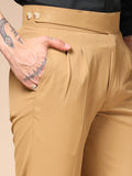 Camel Classic Buttoned Formal Gurkha Pants by ITALIAN VEGA®