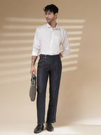 Navy Signature Buttoned Herringbone Gurkha Pants | Boot Cut Fit by Italian Vega®