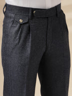 Navy Signature Flap Herringbone Gurkha Pants | Boot Cut Fit by Italian Vega®