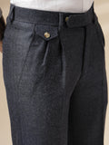 Navy Signature Flap Herringbone Gurkha Pants | Boot Cut Fit by Italian Vega®