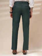 Bottle Green Signature Buttoned Formal Gurkha Pants by ITALIAN VEGA®