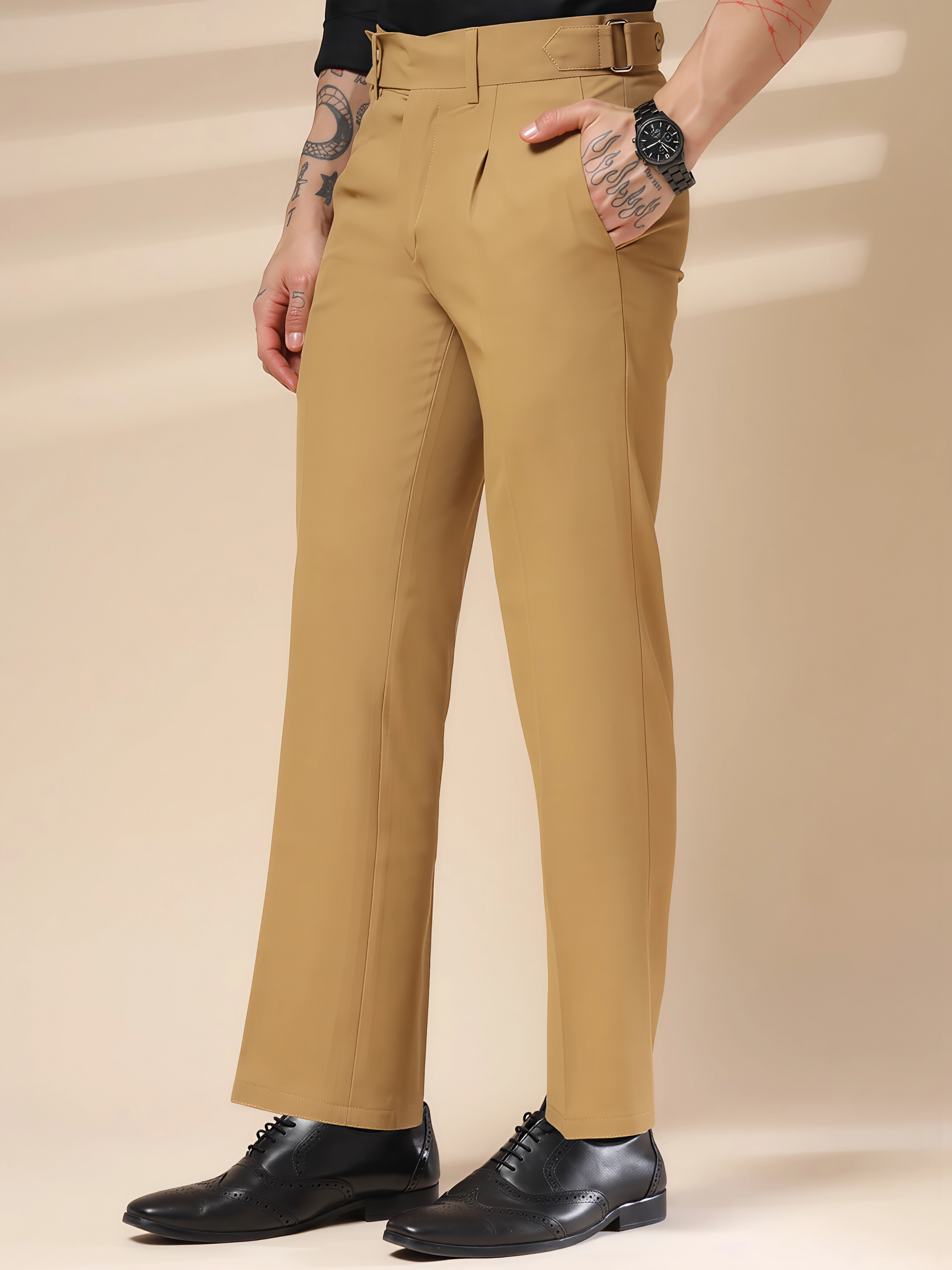 Camel Oxford Gurkha Trouser by Italian Vega®