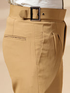 Camel Classic Buckle Gurkha Pants by Italian Vega®