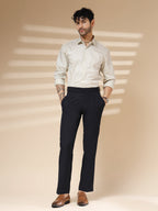 Navy Blue Classic Buckle Formal Gurkha Pants by ITALIAN VEGA®