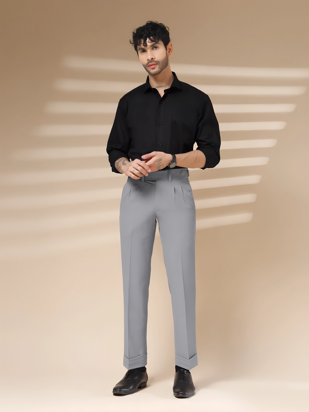 Ash Grey Signature Formal Gurkha Pants by ITALIAN VEGA®