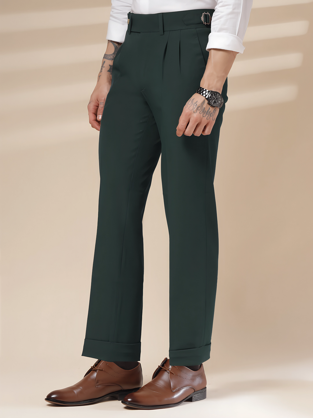 Bottle Green Signature Formal Gurkha Pants by ITALIAN VEGA®