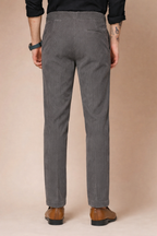 Dark Grey Corduroy Classic Button Gurkha Pants | Boot Cut Fit by ITALIAN VEGA®