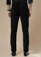Black Corduroy Men Pleated Formal Pants | Boot Cut Fit by ITALIAN VEGA®