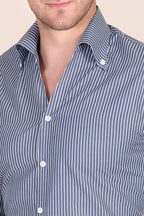 Old Money Deep Navy Stripe One Piece Collar by Italian Vega®