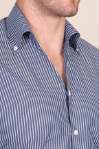 Old Money Deep Navy Stripe One Piece Collar by Italian Vega®