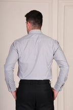 Solid Light Grey One Piece Collar Shirt by Italian Vega®
