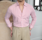 Old Money Crepe Stripe Shirt with Dark Blue Denim Signature Buttoned Gurkha Pant by ITALIAN VEGA®