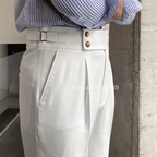 Old Money Black Shirt with White Signature Buttoned Gurkha Pant by ITALIAN VEGA®