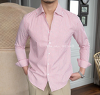 Old Money Crepe Stripe Shirt with Dark Blue Denim Signature Buttoned Gurkha Pant by ITALIAN VEGA®