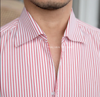 Old Money Crepe Stripe Shirt with Blue Veteran Denim Gurkha Pant by ITALIAN VEGA®