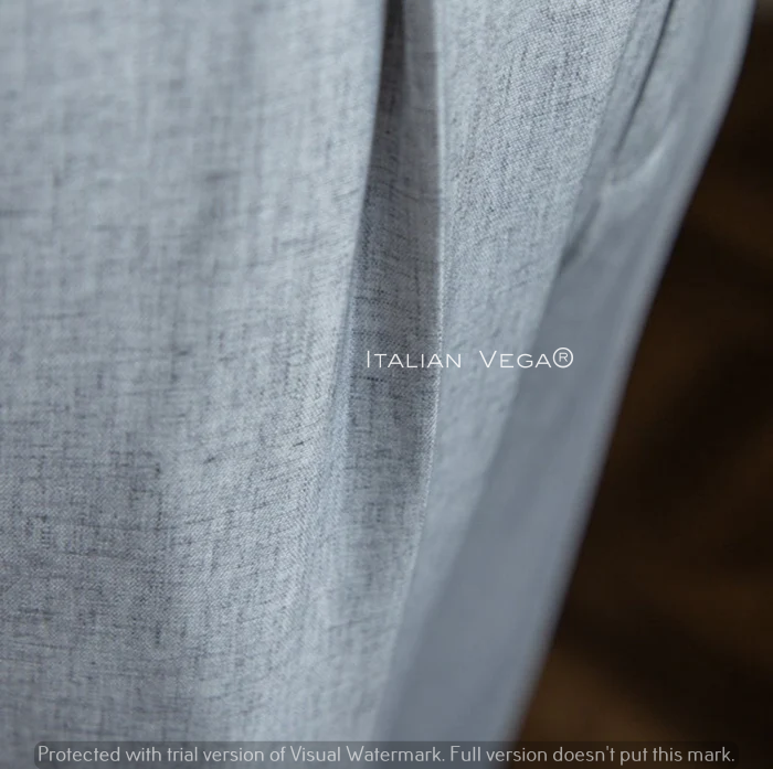 Old Money Classic Stripe Shirt with Ash Grey Signature Buttoned Gurkha Pant by ITALIAN VEGA®