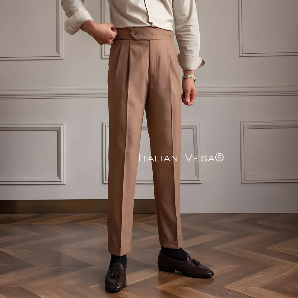Italian Khakhi Signature Formal Gurkha Pants by ITALIAN VEGA®