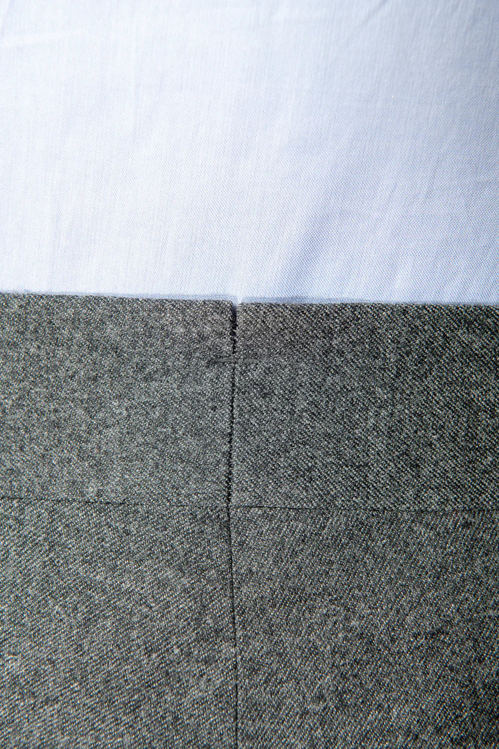 Old Money White Shirt with Anthracite Flannel Signature Buttoned Gurkha Pant by ITALIAN VEGA®