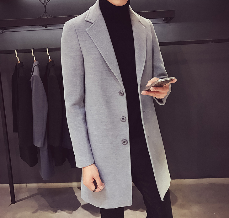 Light Grey Wool and Blends Trench Over Coat by ITALIAN VEGA® (Winter Special)