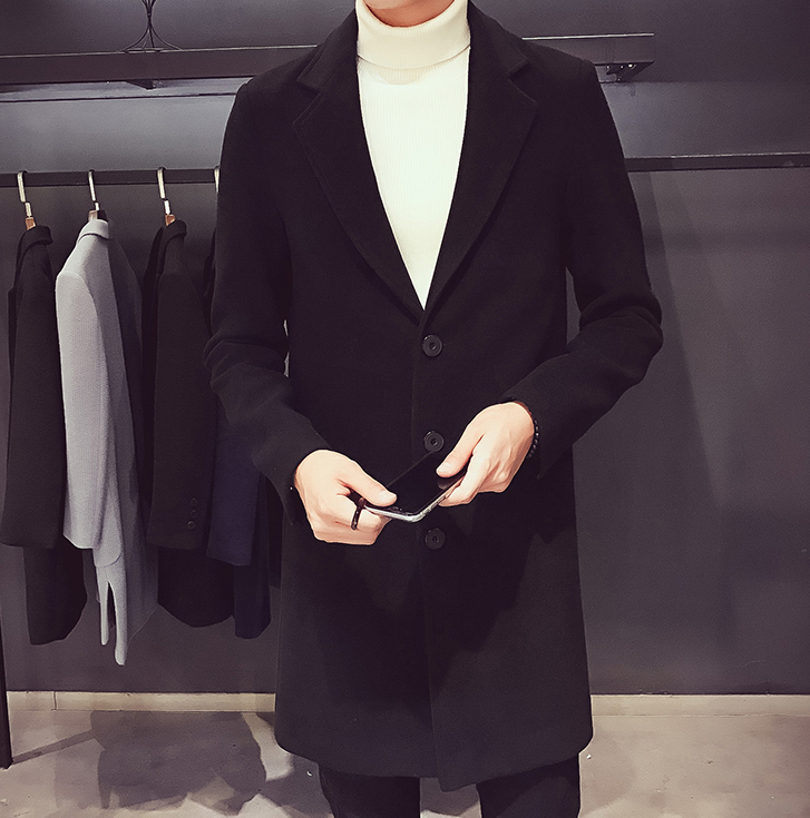Black Wool and Blends Trench Over Coat by ITALIAN VEGA® (Winter Special)