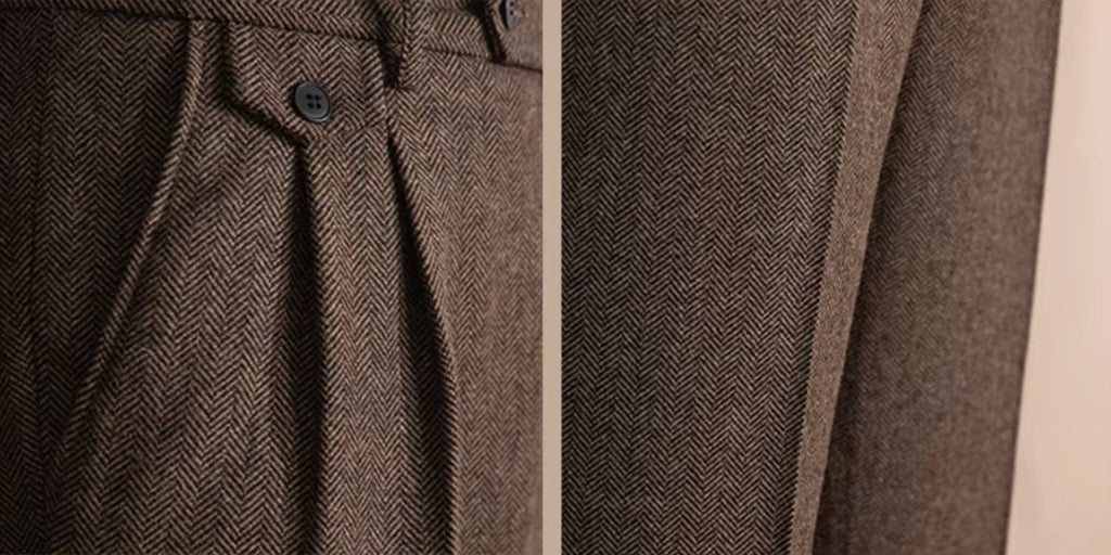 Khakhi Signature Flap Herringbone Gurkha Pants by Italian Vega®