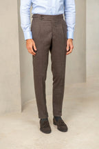 Brown Flannel Signature Gurkha Pants by Italian Vega®