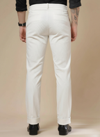 Snow White Corduroy Men Pleated Formal Pants | Boot Cut Fit by ITALIAN VEGA®