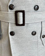 Arctic Ash grey Double Breasted Over Coat by ITALIAN VEGA® (Winter Special)