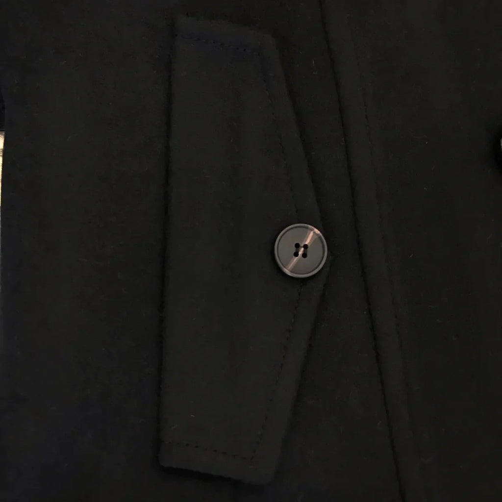 Arctic Black Double Breasted Over Coat by ITALIAN VEGA® (Winter Special)
