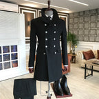 Alaska Black Double Breasted Over Coat by ITALIAN VEGA® (Winter Special)