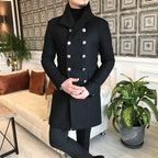 Alaska Black Double Breasted Over Coat by ITALIAN VEGA® (Winter Special)