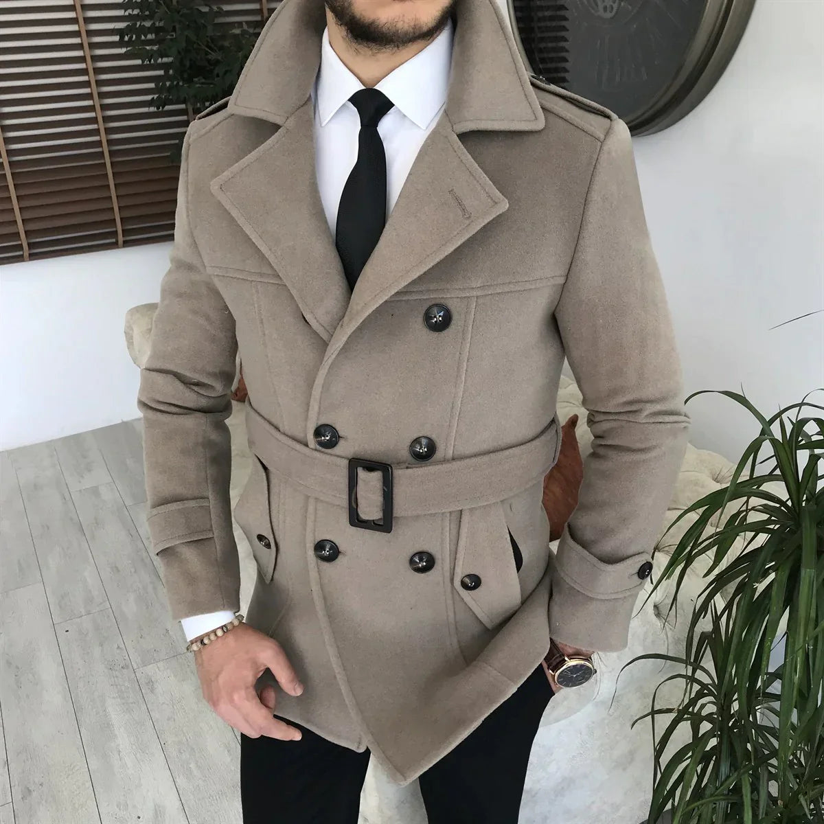 Arctic Vizon Double Breasted Over Coat by ITALIAN VEGA® (Winter Special)
